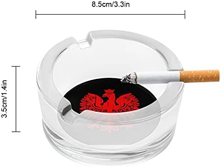 Poljska zastava orao cigarete pušači Glass pepeljare pepeo za pepeo za kućni uređivač stolara ukras